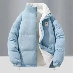 Reversible Stand Collar Jacket DQC5301, Unisex And Versatile, Made of Corduroy, Featuring an Elastic Hem And Cuffs, a Structured Stand Collar, Trendy And Unique Design, Comfortable Movement, New Arrival for The Season, Soft And Sk