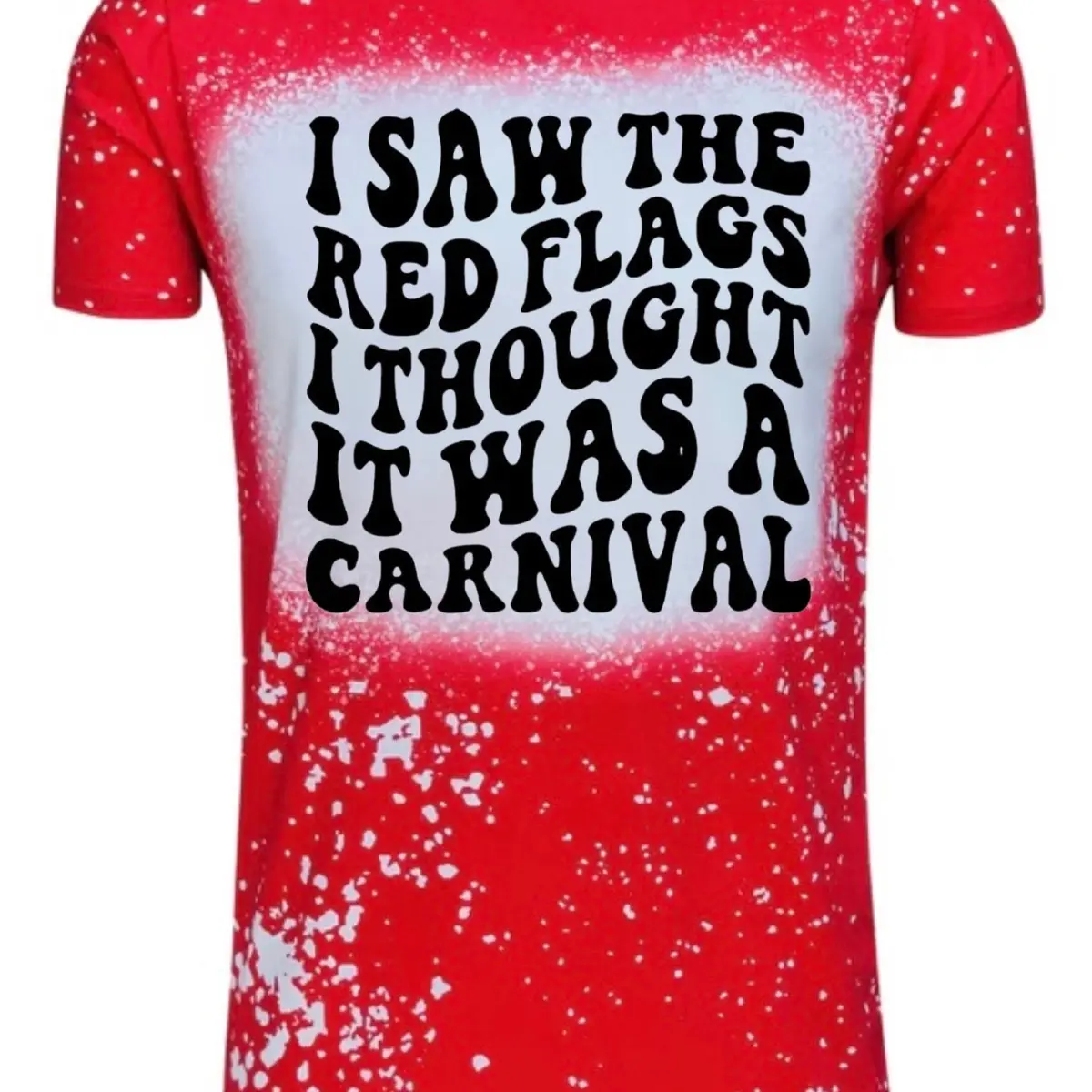 Red bleached shirt