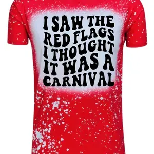 Red bleached shirt