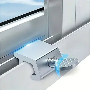 7pcs Adjustable Sliding Window Locks Set - Home Security Hardware Device, Easy Installation, Modern Design for Home Office Use