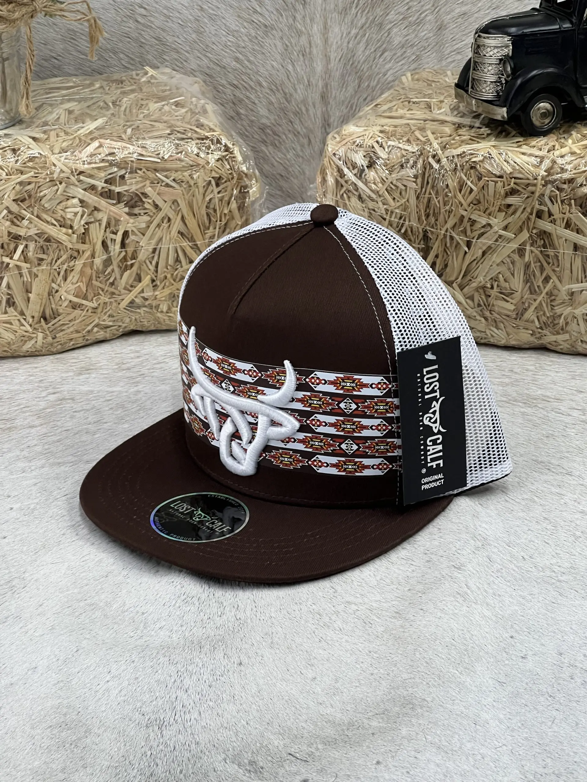 Lost Calf Hat KODA Brown/white Lost Calf Hat KODA Brown/white