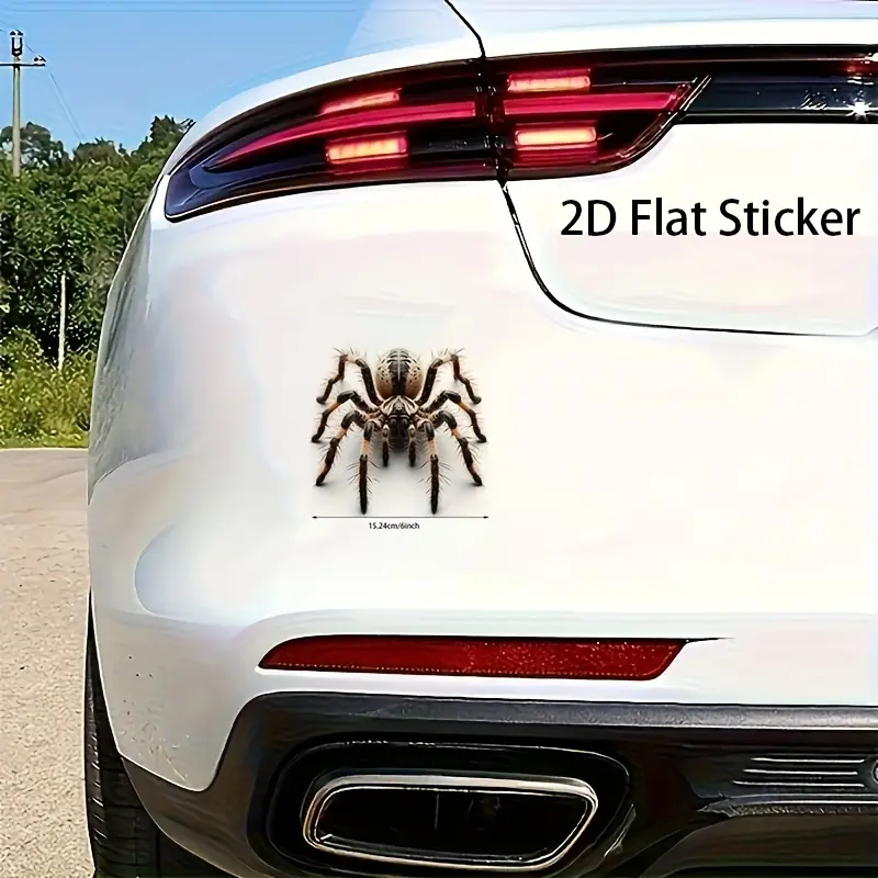 1PC Street Wild Spider Cool Style Sticker (for car body) For car body/skateboards/curious-style backpacks "Simulated Tarantula" realistic pattern design, with street wild curious trendy vibe Decor sticker + street car cool-style goods