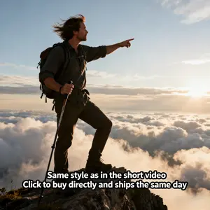 Durable Multi-Function Foldable Hiking Stick, Portable Outdoor Gear for Camping & Light Hiking, Emergency Utility Tool | NOT Designed for High-Intensity Weight Support