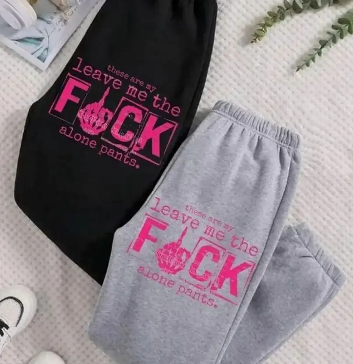 Vintage Leave Me The F*** Alone Sweatpants, Cotton Graphic Sweatpants, Perfect Outfit For Outdoors, Menswear, Womenswear, Fit for Men and Women All Seasons Basics, Trending 26 8