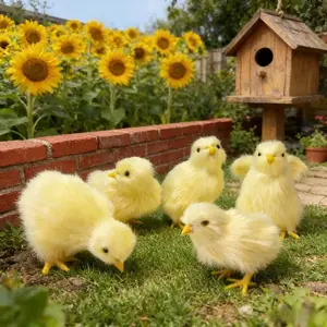 5pcs Garden Chicken Ornaments – Cute Decor for Yard, Patio & Easter