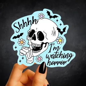 Shhh Watching Horror Sticker