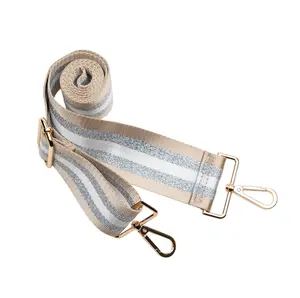 Gold Striped Strap with Gold Hardware