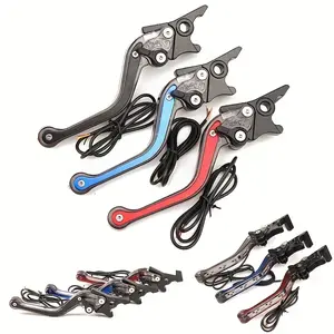 2 Pcs 6-Adjustable Hydraulic Disc Brake Lever - Durable PVC Material, Easy Installation for Yamaha, Kawasaki, for SUZUKI, Off-Road Motorcycles, Sleek Design, Motorcycle Brake Lever, Sleek Motorcycle Accessory, Highquality Brake Lever