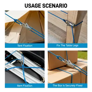 Retractable Strap with Buckle Rope for Camping Boating Truck Car Organization Reusable Adjustable Guy Line Kit