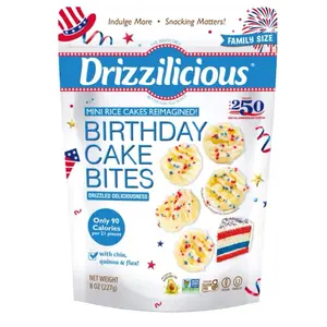 Drizzilicious USA 250 Birthday Cake Mini Rice Cakes, 8 oz.