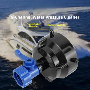 RV Waste Pipe Cleaner RV Sewer Hose Rinse Cap Water Flow Control Valve [TS1]