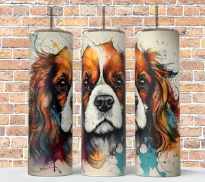 Dog King Charles Cavalier 20oz skinny Tumbler