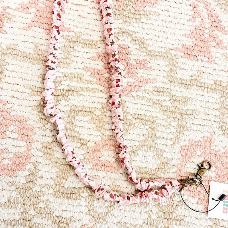 Strawberry print lanyard