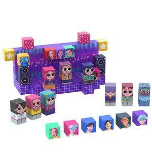 150 pieces NEW K-Pop Hunter Girl Team Magnetic Building Blocks with LED light-up pieces, Magnetized Construction Set, Fun and Educational Toy for Kids, Perfect Gift Idea