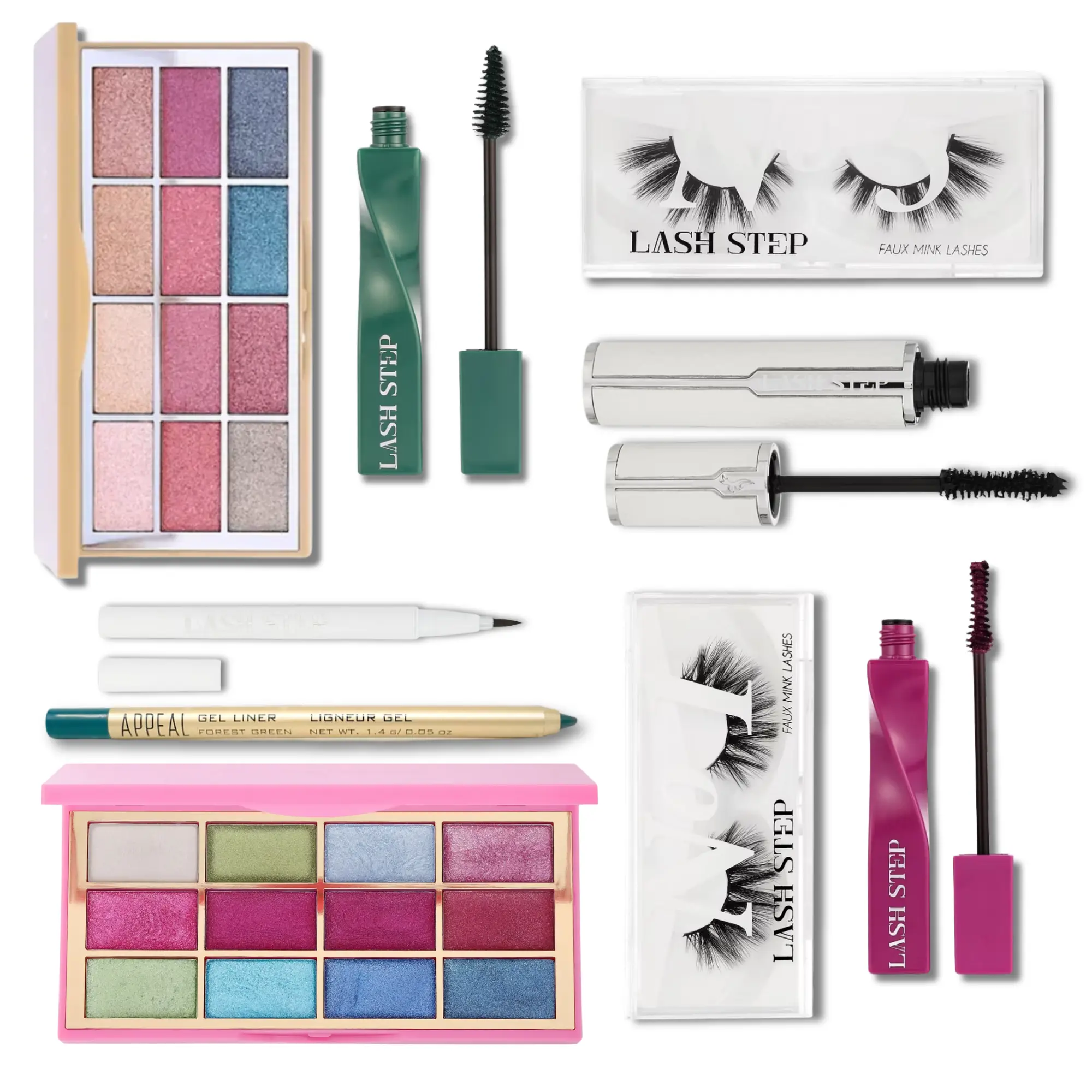 Mega Eye Mystery Bundle 10-15 Eye Products | Mascara Eyeliner Lashes Lash Glue Eyeshadow Y2K Summer Fourth of July Trending Trendy Makeup Cosmetic Alt Alternative Scene Goth Gyaru Emo Clean Girl Simple Matte Shimmer Cream Colored Mascara Eyeliner Glue