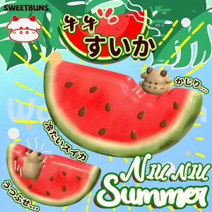 Slow Rising Squishy - Moo Moo Summer Watermelon Mellow Lab x Sweetbuns Stress Relief Toy