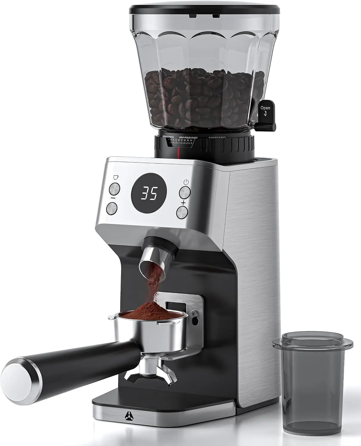Espresso Coffee Grinder, Anti-Static, 45 Grind Settings,40s Timer