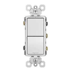 Legrand RCD33W radiant Combination Light Switch, 15A, Single-Pole/3-Way, White