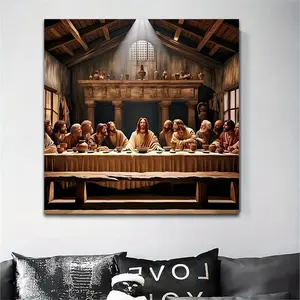 The Last Supper Pattern DIY Diamond Arts Colorful Painting Kit without Frame, DIY 5D Diamond Arts Colorful Painting for Bedroom Wall Decor