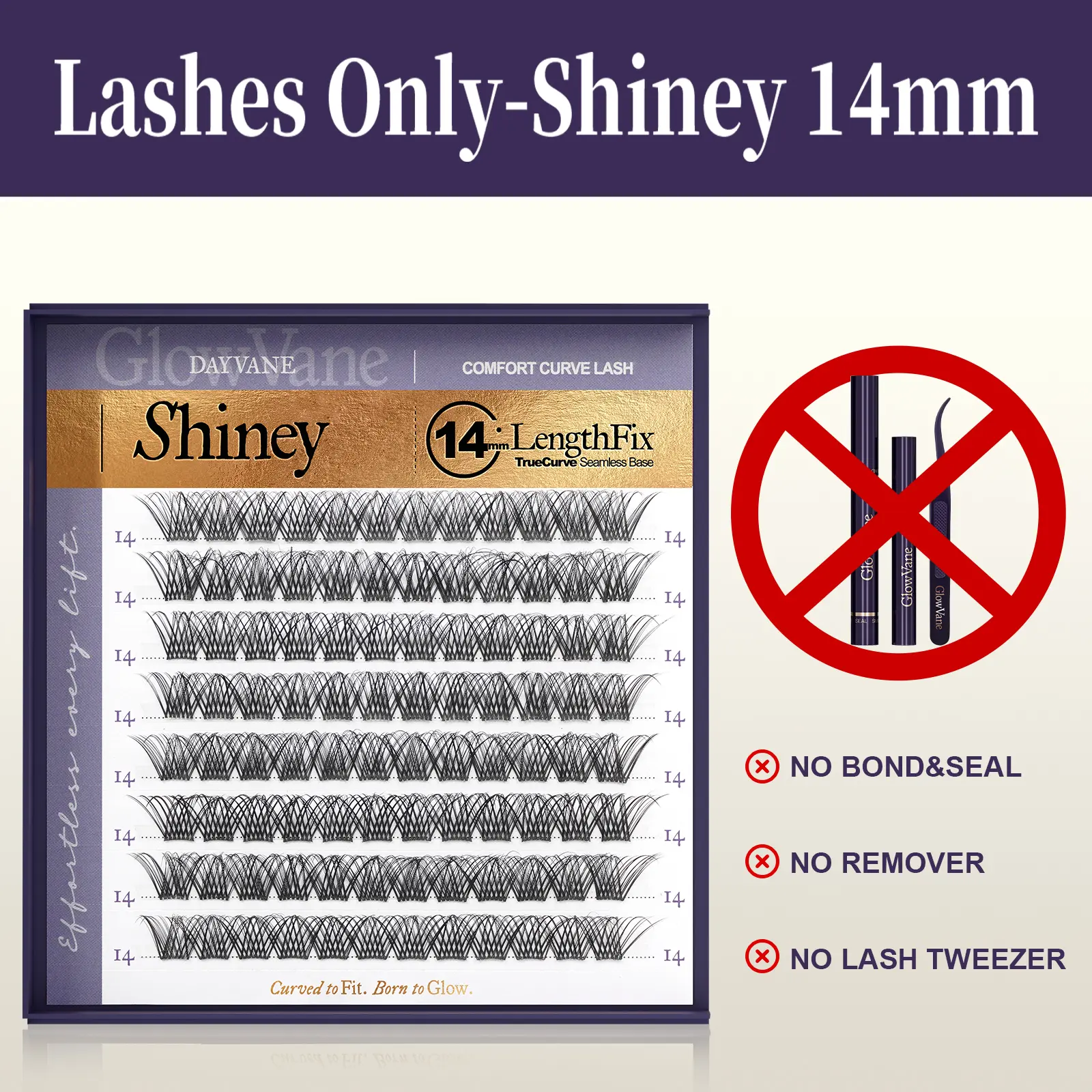 Only Shiney 14mm(NO Bond&Seal&Tweezer&Remover)