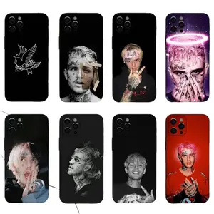 Lil Peep "Hellboy" Rapper-Themed Black Straight-Edge Phone Case — Drop-Resistant Protective Cover for iPhone 17, 16, 15, 14, 13