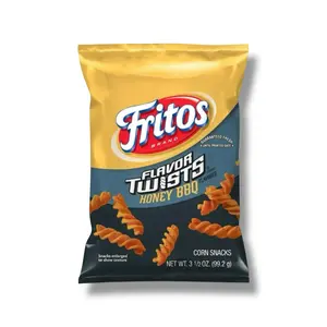 Fritos Flavored Twists Honey BBQ Corn Chips | Single-Serve | Crispy Crunchy Snack