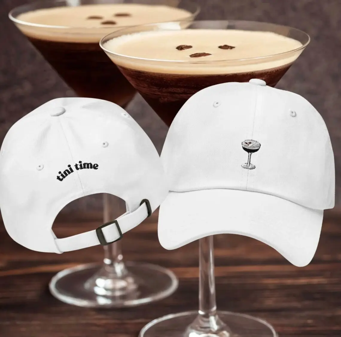 Espresso Martini Hat, Tini Time, Espresso Martini Embroidered Hat, Embroidered Dad Hat, Bachelorette Hats Espresso Martini, Espresso Martini