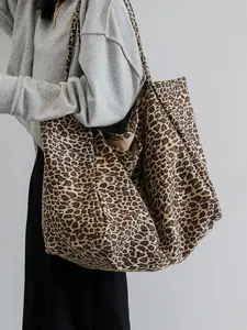 Women's Fashion Leopard Pattern Tote Bag, crossbody bags for women,Boho work bags for women ,shoulder bags ,trending purses for women 2026.Girl Fashionable Shopping Bag Casual Trendy Versatile High-quality Daily Commuting Bag