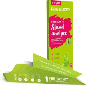 PeeBuddy Funnels Female Urination Device | No Mess Disposable Urinal Funnel|Travel, Camping, Hiking, Festivals, and Outdoor Activities | Paper Based Stand and Pee Funnel for Women, Girls