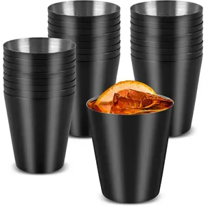 30 Pack Metal Shot Glasses 1 oz Black Stainless Steel Shot Glasses 1.5 Inch Black Shot Glasses Set Unbreakable Shot Glass for Bar Party  Restaurant Barware (ONLY 30ml/1.5inch VERY SMALL)