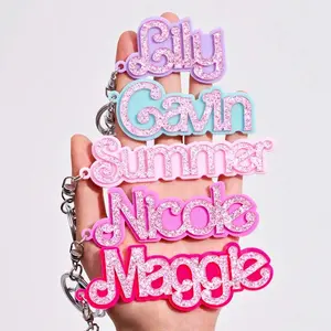 Personalized Custom Acrylic Keychain, Custom Name Keychain, Personalized Double-Layer Keychain Gift, Valentine's Day Gift