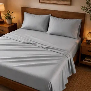 4/6-Piece Extra Deep Pocket Bamboo Sheet & Pillowcase Set - Ultra-Soft, Breathable, Cooling, Wrinkle-Free Hotel Luxury Bedding for Kids, Adults