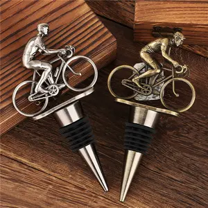 Vintage Bicycle Shaped Wine Stopper, Decorative Champagne Bottle Cap for Kitchen Dining Bar Party, Perfect Barware Gift