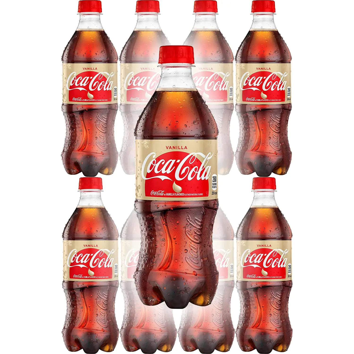 Coca-Cola Vanilla Soda 20oz Soda Bottle - 8 Pack