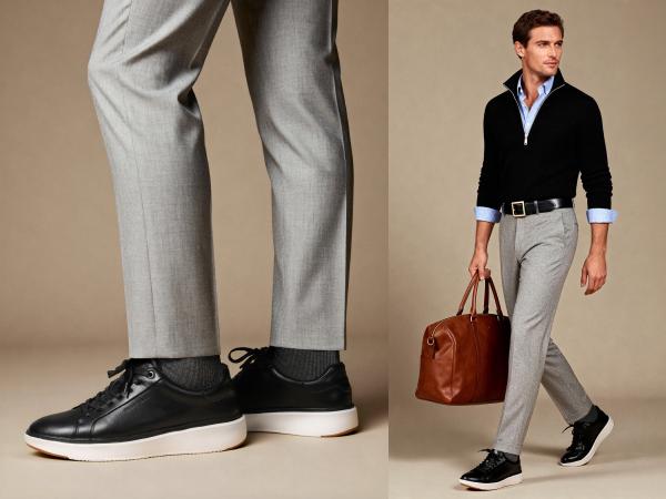 Bruno Marc Men's Fashion Sneakers - Black Leather with White Sole, Stylish Design, Comfortable Fit