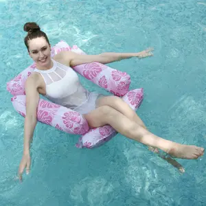 Inflatable Leaf Hammock Adult Size Water Bed, 4-In-1 Multi-Functional Pool Float Toy, Pool Raft Lounger Floating Device for Adults