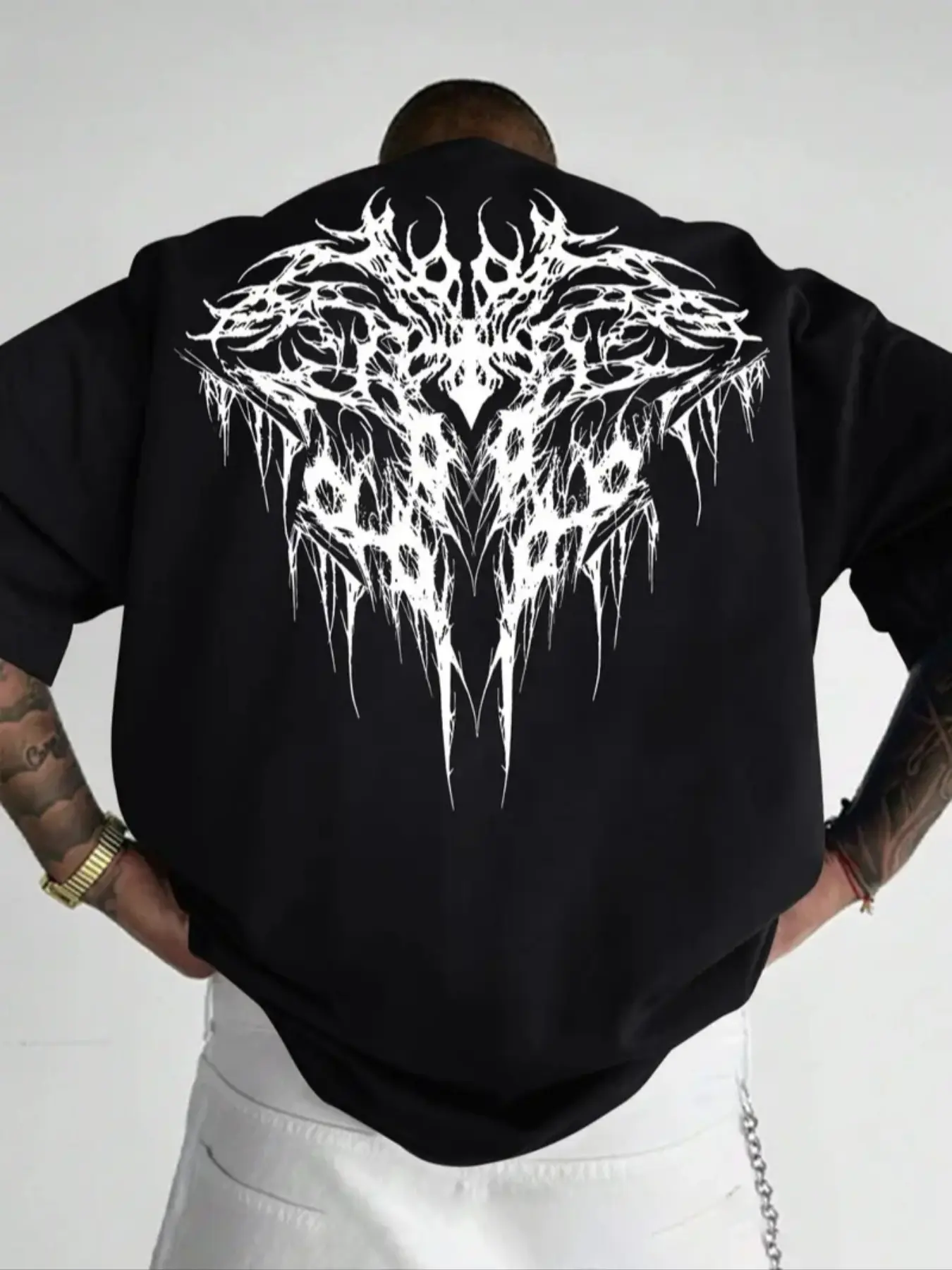 Men's Shield Totem Graphic Print Regular Fit T-Shirt, Summer Loose Casual Classic Fashion Short Sleeve Round Neck Tee, Comfortable Versatile Men's Clothing, Menswear