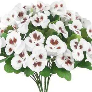 Artificial Hydrangea, 6 Counts Faux Hydrangea, Decorative Flowers for Outdoor, Indoor, Garden, Home Decor, Party and Holiday Decoration, Fruit