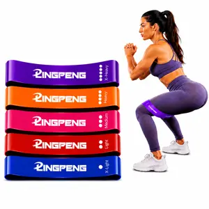 5PCS Resistance Bands Set, 5 Resistance Levels Loop Bands for Home Workout, Yoga, Pilates, Stretching, Strength Training, Fitness Exercise Bands for Legs, Glutes, Hips & Full Body