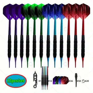 12pcs soft dart needles set, 2BA universal, unbreakable, for electronic targets, Darts Tips