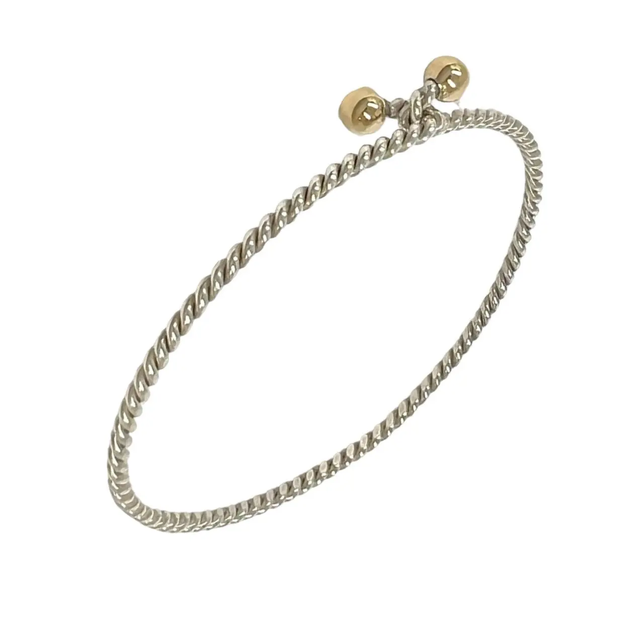 Pre-owned Tiffany & Co. Sterling Silver 925 (Ag925) Small Leather Goods Tiffany&Co. Silver925 Au750 Bangle