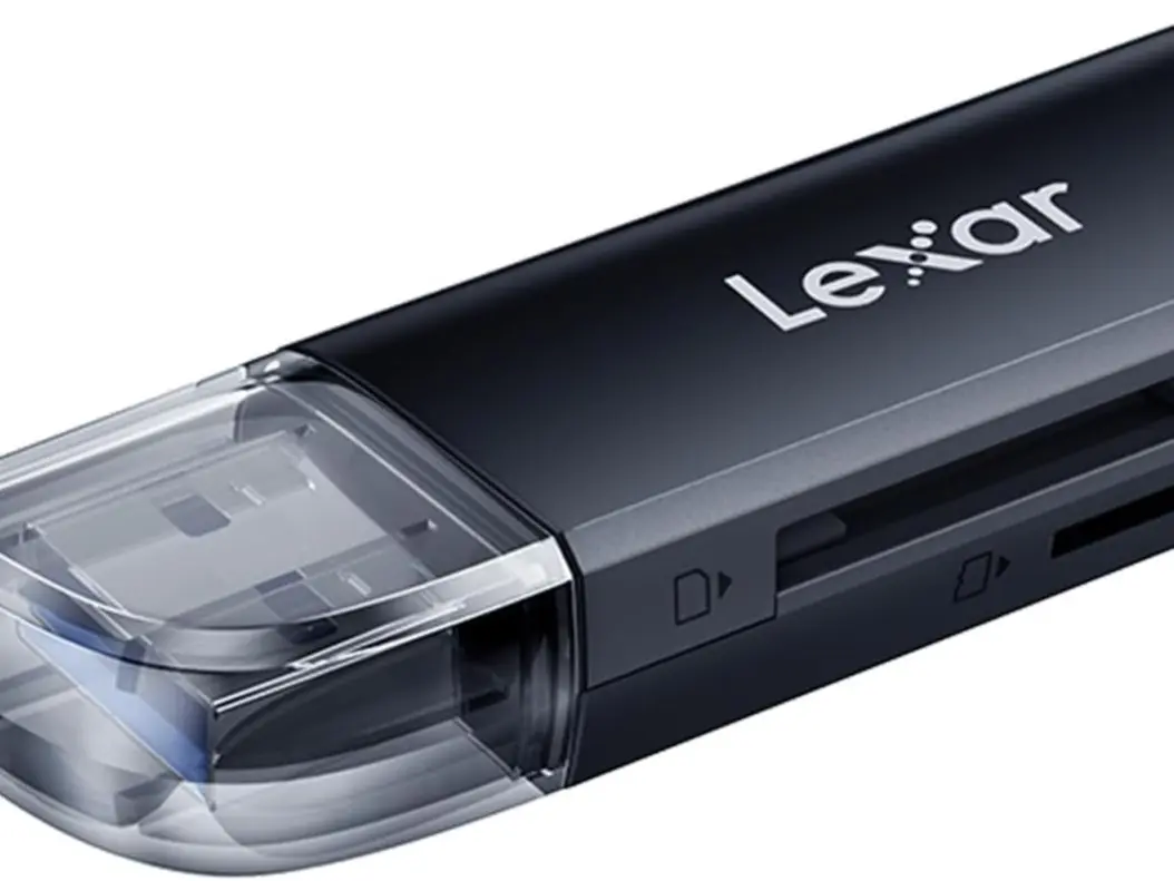 Lexar Dual Slot USB-A Card Reader, USB 3.2 Gen 1, 104MB/s for SD/MicroSD | Camera Card Reader Adapter Compatible with PC, Laptop, Tablet and OTG-enabled Devices
