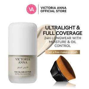 Victoria Anna Long-Lasting Glow Foundation, Lightweight &Hydrating Liquid Foundation with Micro-Glitter,Natural Glow Enhancer, Natural Radiant Finish for aFlawless Nude Look, Makeup Concealer