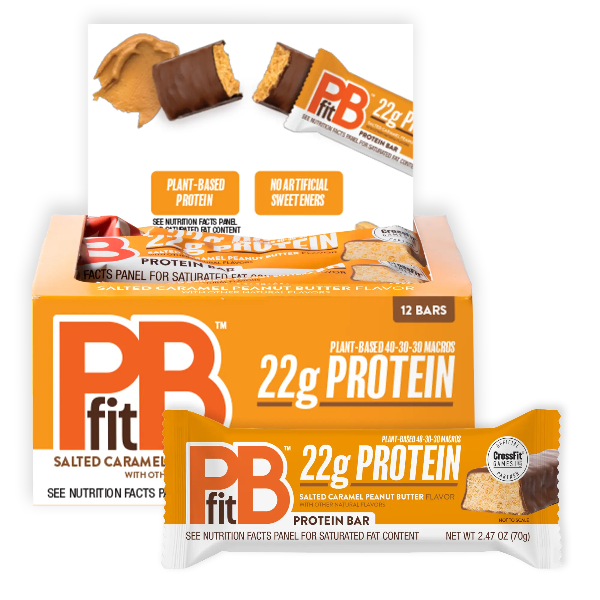 PBfit Salted Caramel Peanut Butter Protein Bars