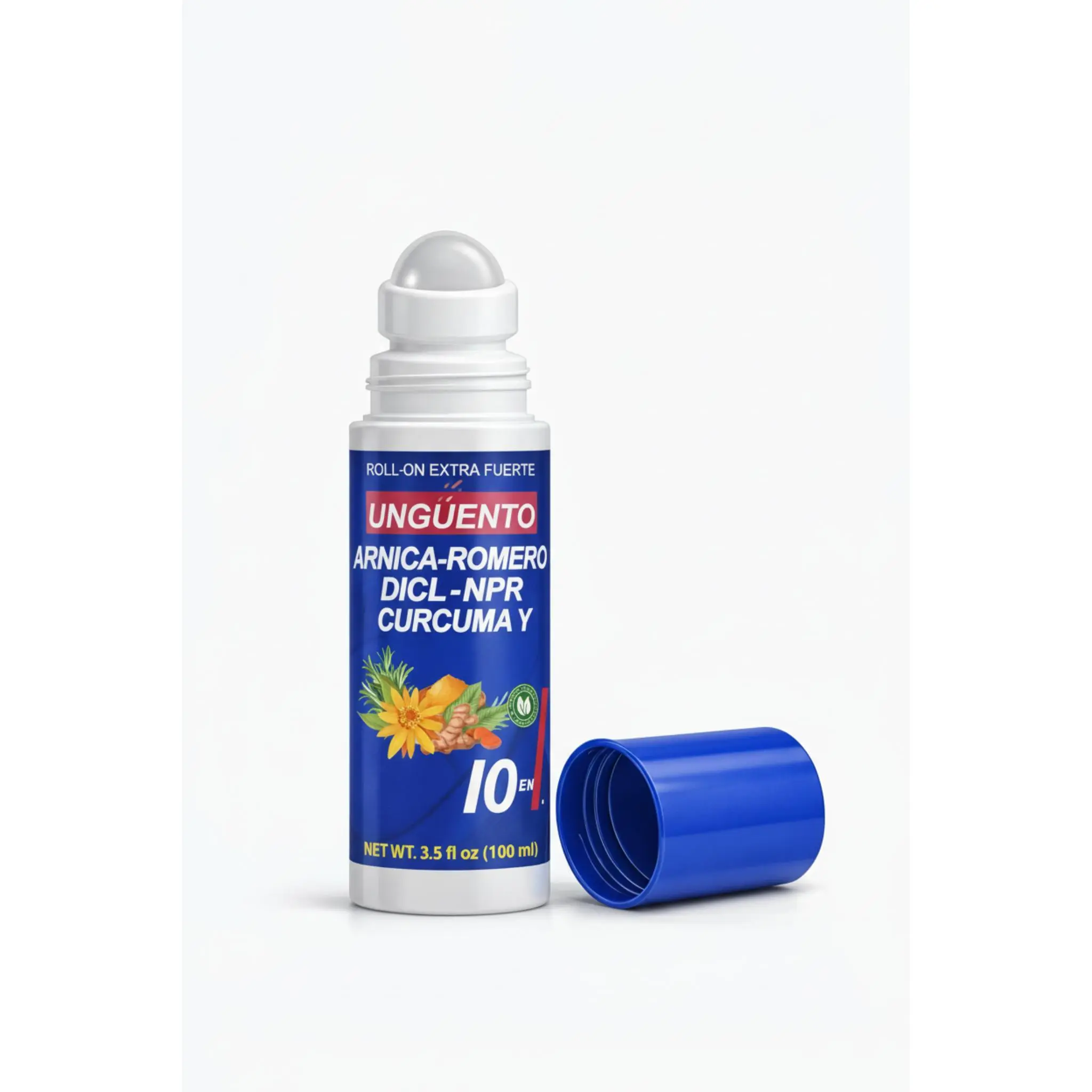 Arnica Rosemary Massage Oil Roll-On Extra Strength DICL NPR Turmeric 10 in 1 Formula for Tension Relief & Relaxation 100ml