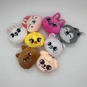 Large Head Plush Keychain, Cute Animal Pendant, Perfect for Keys or Bags, Decorative Accessory, Ideal for Fans, Carry-Along Item, Fuzzy Keychain, Soft Keychain