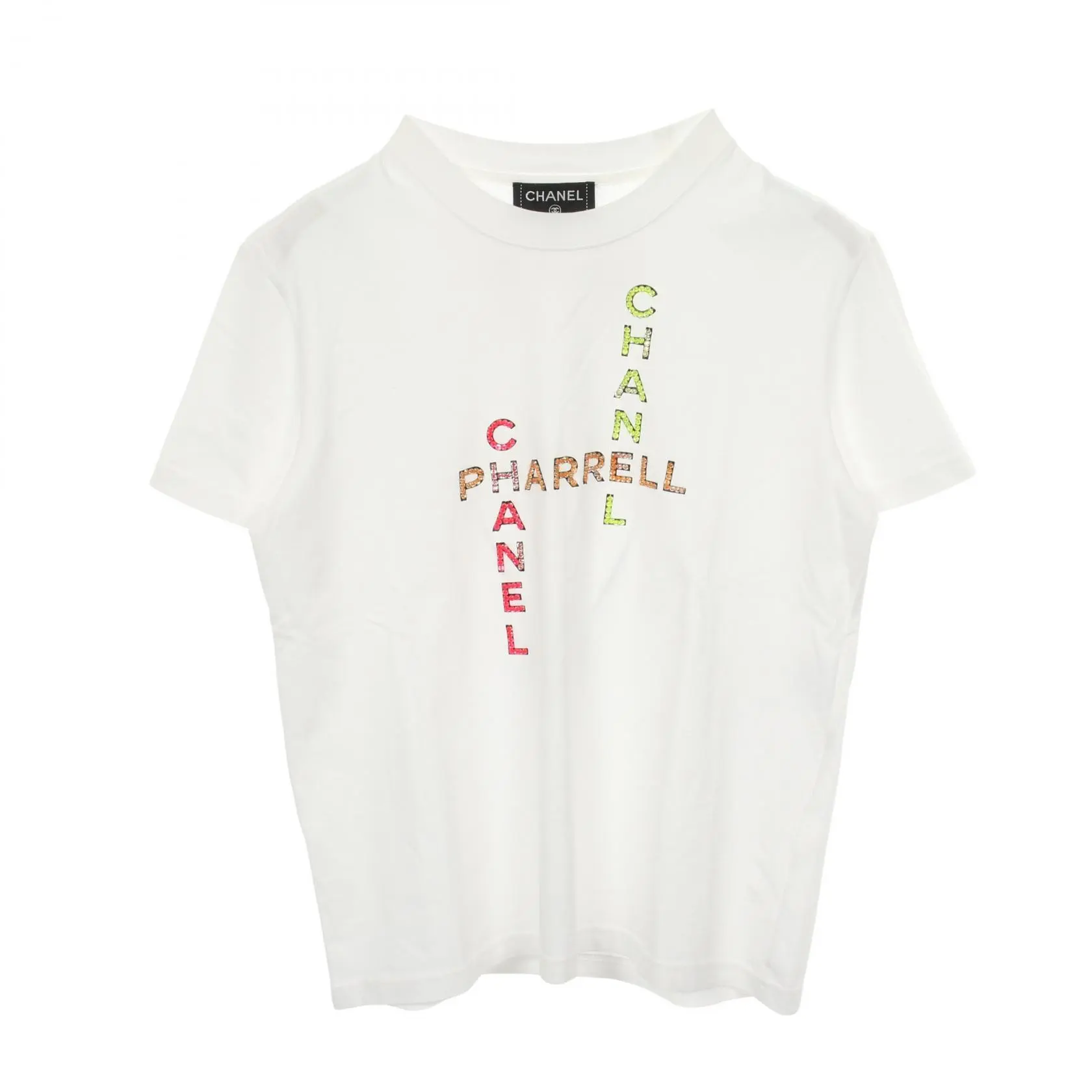 Pre-owned CHANEL Cotton Small Leather Goods Pharrell Williams Logo T shirt
