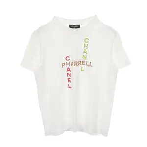 Pre-owned CHANEL Cotton Small Leather Goods Pharrell Williams Logo T shirt