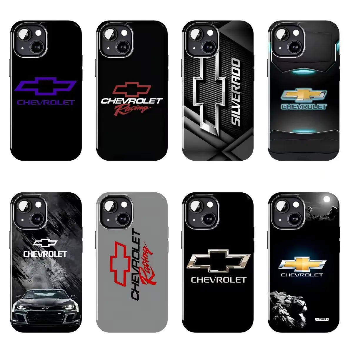 Chevrolet Logo Black Phone Case Suitable for iPhone 17-11 Pro Max/Plus and  Samsung Galaxy S23-25