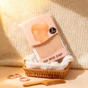 WE HEART Hair 4PCS HD Wig Cap Ultra Thin Invisible Breathable Stocking Cap for Lace Front Wigs